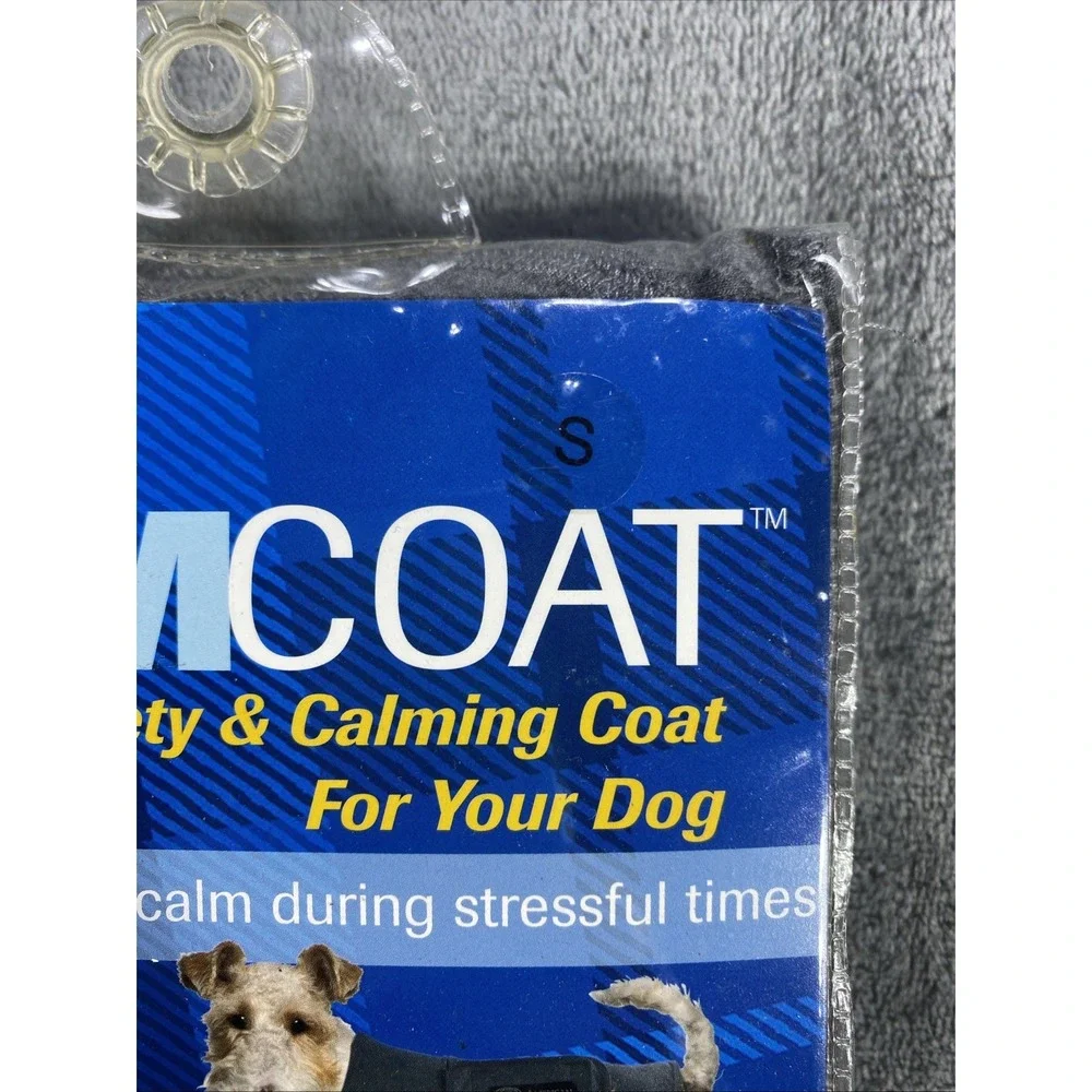 AKC Calming Coat Dogs Anti-Anxiety‎ Travel Barking Washable Safe Small Grey NEW